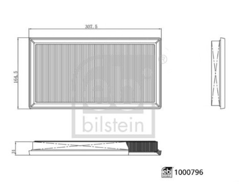 Air filter 1000796 FEBI