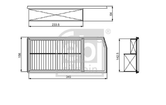 Air Filter 101664 FEBI, Image 3