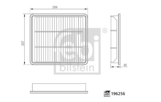 Air filter 196256 FEBI