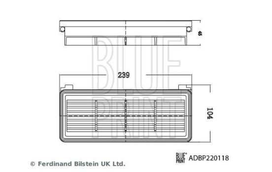 air filter ADBP220118 Blue Print, Image 3