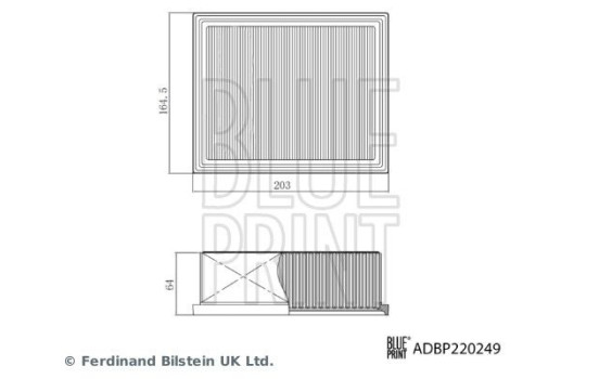 Air filter ADBP220249 Blue Print, Image 3