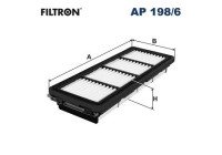 Air filter AP 198/6 Filtron