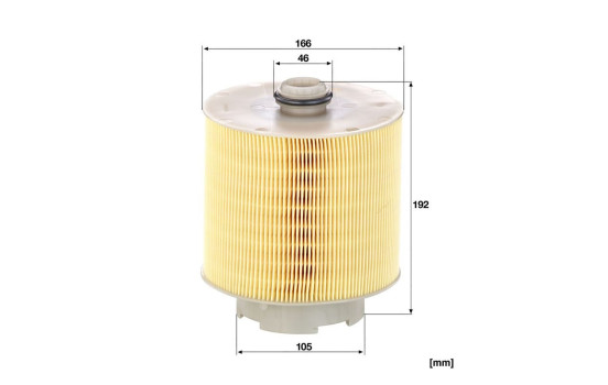 Air Filter C 17 137 x MANN-FILTER, Image 3