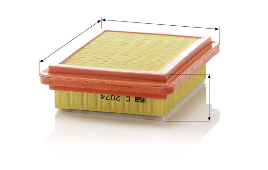 Air Filter C 2074 Mann, Image 2