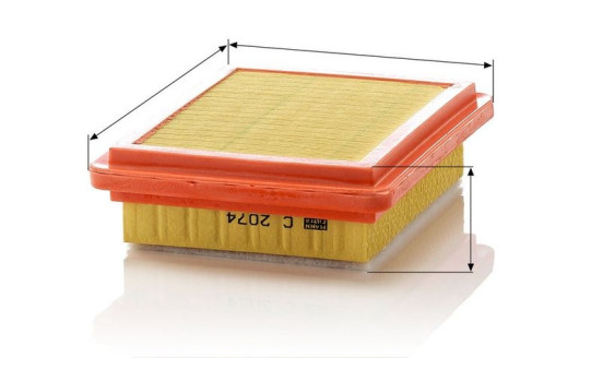 Air Filter C 2074 Mann, Image 4