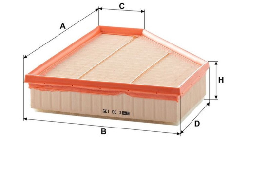 Air Filter C 30 135 Mann, Image 3