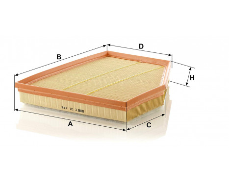 Air Filter C 31 143 Mann, Image 2