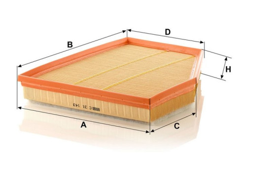 Air Filter C 31 143 Mann, Image 4