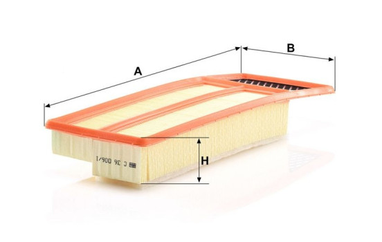 Air Filter C 36 006/1 Mann, Image 3