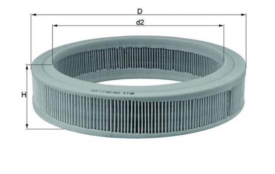 Air Filter LX 108 Mahle, Image 2