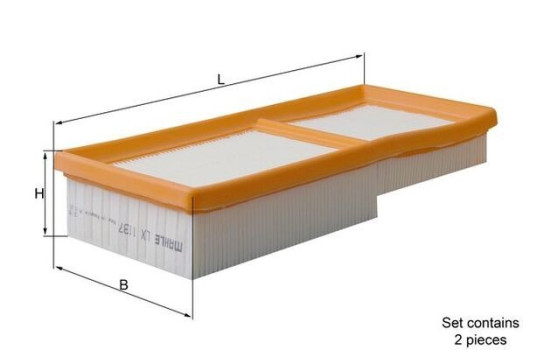Air Filter LX 1137/S Mahle, Image 3