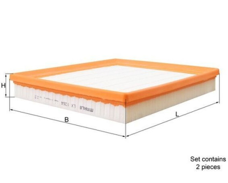 Air Filter LX 1264/S Mahle, Image 4