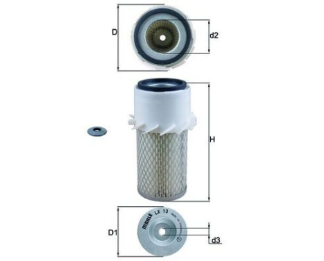 Air Filter LX 13 Mahle, Image 2