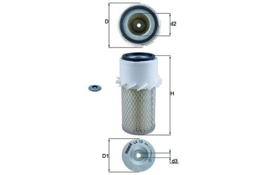 Air Filter LX 13 Mahle, Image 2