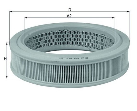 Air Filter LX 157 Mahle, Image 2
