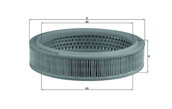 Air Filter LX 160 Mahle, Image 2