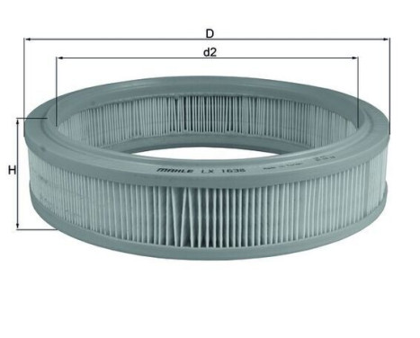 Air Filter LX 1638 Mahle, Image 2