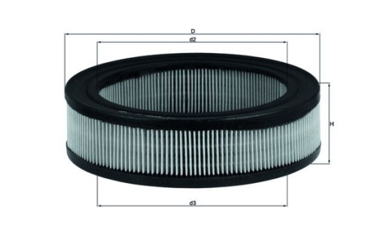 Air Filter LX 167 Mahle, Image 2