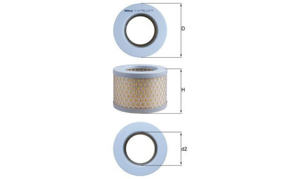 Air Filter LX 192 Mahle, Image 2