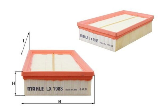 Air Filter LX 1983 Mahle, Image 2