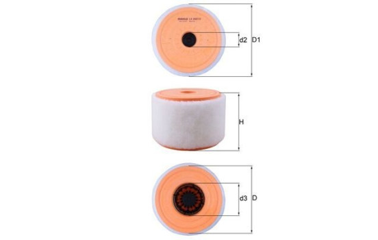 Air Filter LX 2607/2 Mahle, Image 4