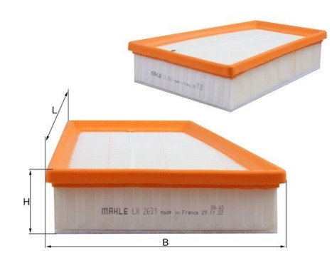 Air Filter LX 2631 Mahle, Image 3