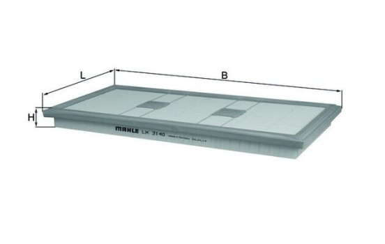 Air Filter LX 3140 Mahle, Image 2