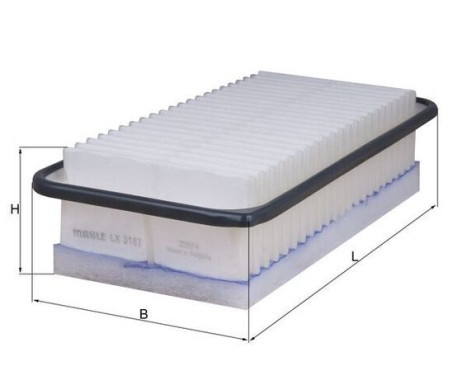 Air Filter LX 3187 Mahle, Image 2