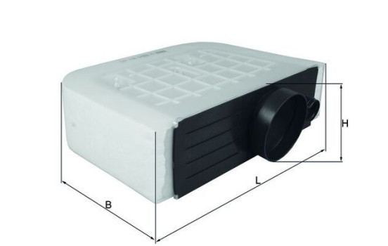 Air Filter LX 3233/6 Mahle, Image 2