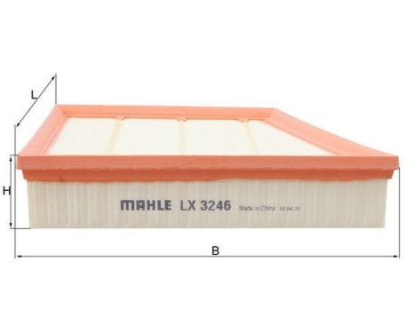 Air Filter LX 3246 Mahle, Image 2