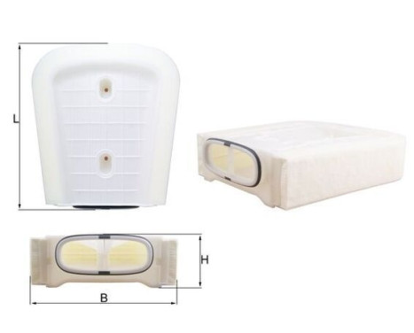 Air filter LX 3295/8 Mahle, Image 2