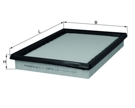Air Filter LX 3475 Mahle, Image 2