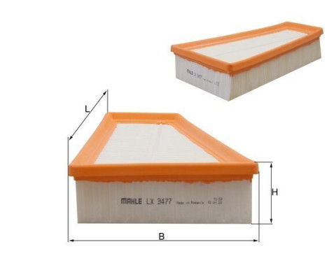 Air Filter LX 3477 Mahle, Image 2