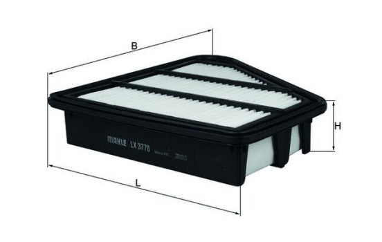 Air Filter LX 3778 Mahle, Image 2