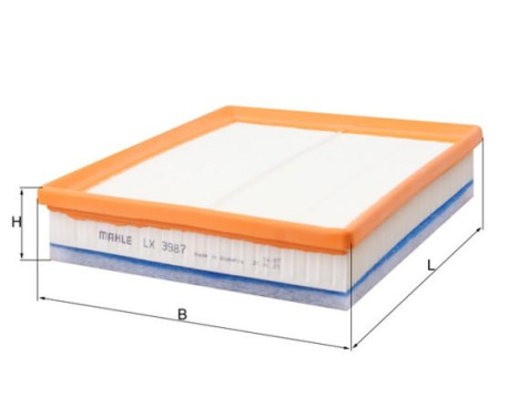 Air Filter LX 3987 Mahle, Image 2