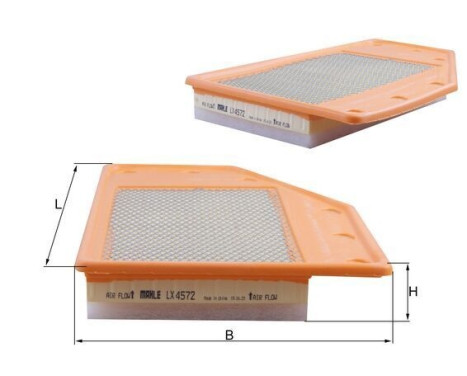 Air filter LX 4572 Mahle, Image 2