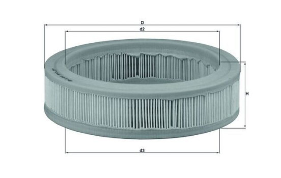 Air Filter LX 487 Mahle, Image 2