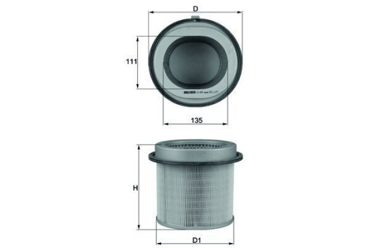 Air Filter LX 670 Mahle, Image 6