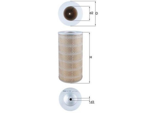 Air Filter LX 882 Mahle, Image 2