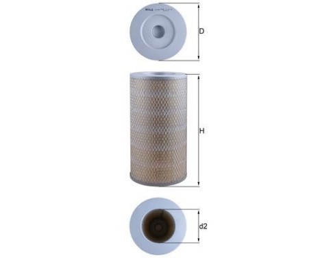 Air Filter LX 941 Mahle, Image 2