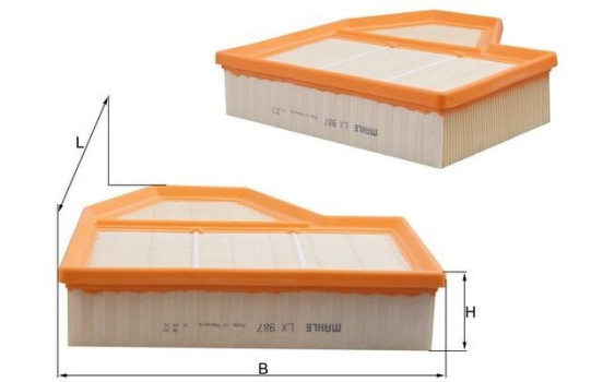 Air Filter LX 987 Mahle, Image 3