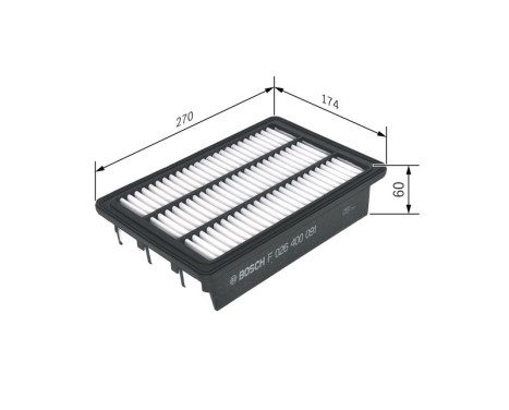 Air Filter S0091 Bosch, Image 2