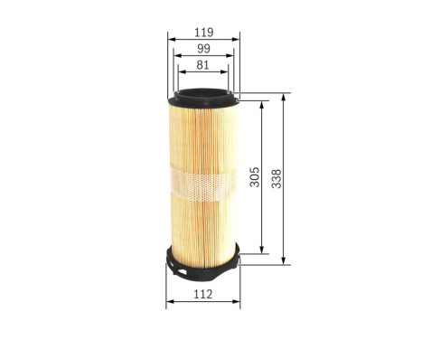 Air Filter S0214 Bosch, Image 2
