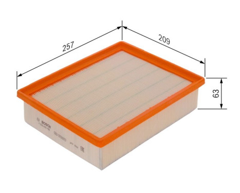 Air Filter S0496 Bosch, Image 6