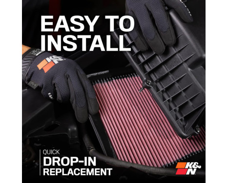 K&N replacement filter suitable for Audi, Cupra, Seat, Skoda, Volkswagen 1.5L Hybrid (33-3190) K&N, Image 8