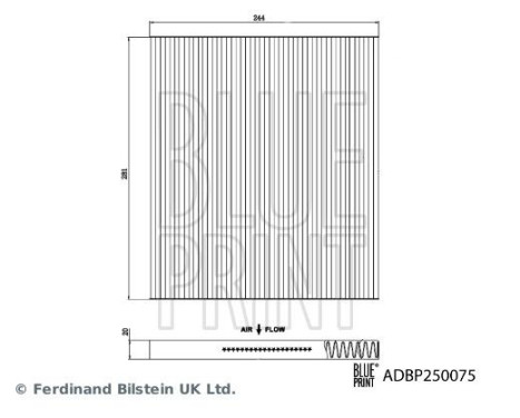 cabin air filter ADBP250075 Blue Print, Image 2