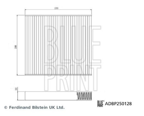 cabin air filter ADBP250128 Blue Print