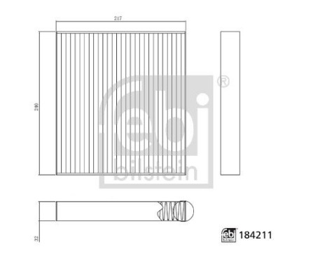 Cabin filter 184211 FEBI, Image 3