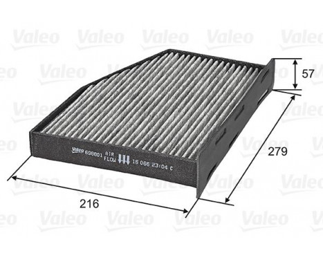 Cabin filter 698801 Valeo