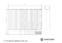 Cabin filter ADBP250095 Blue Print